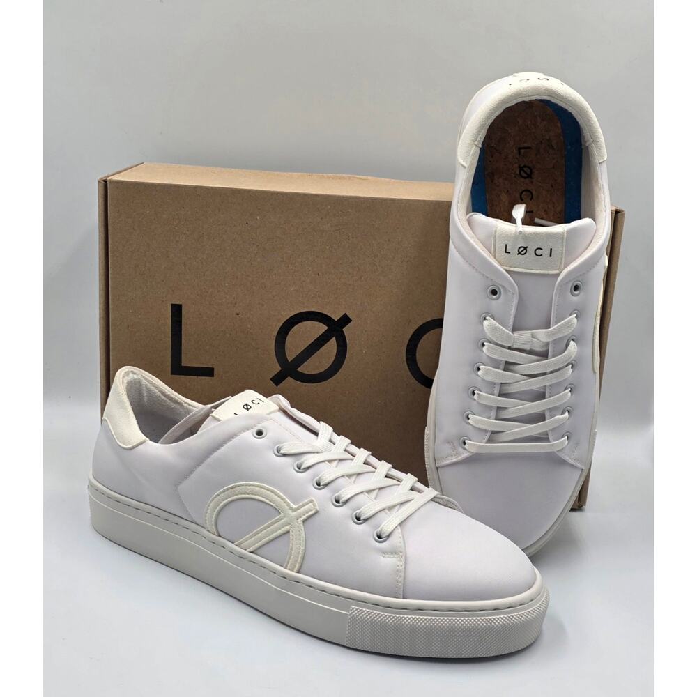 Loci Origins Nine Low Top Court Sneakers in White Size 44/M10.5